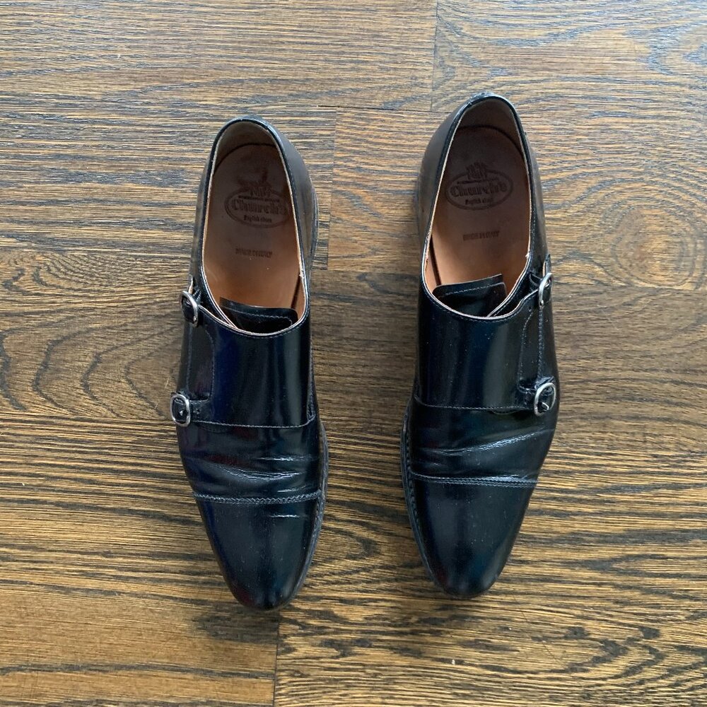 Church's Famous English Black Monkstrap Loafers Size 39